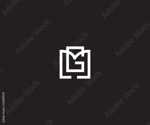 Letter GM, MG logo Vector icon template