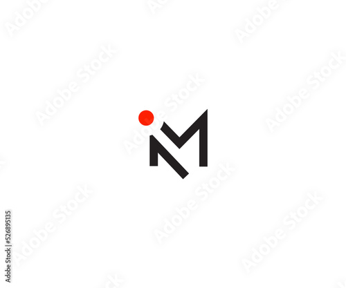 im, mi Letter Business Logo Design Alphabet Icon Vector Symbol