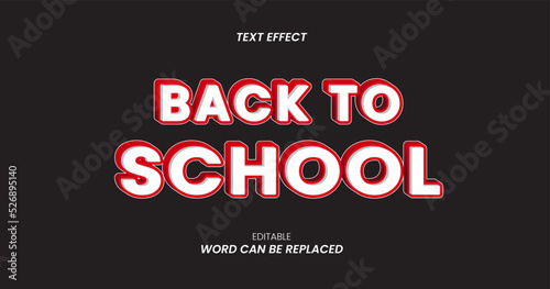 Back to school text effect editable