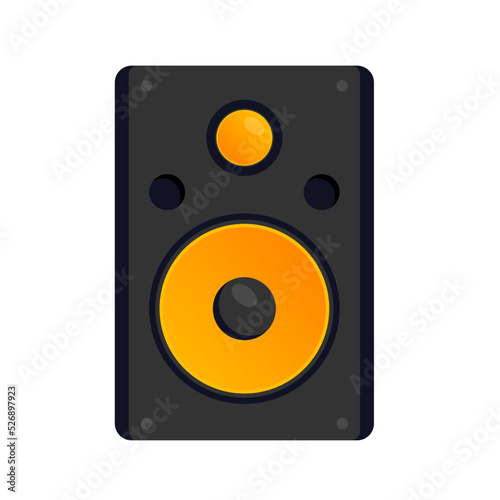 studio monitor speaker icon flat vector illustration isolated on white background