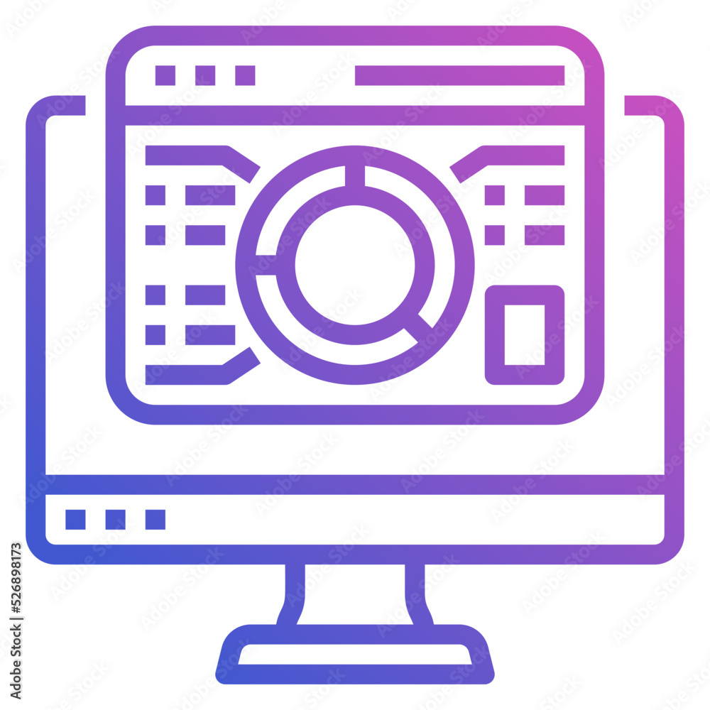 Infographic line gradient icon. Can be used for digital product, presentation, print design and more. Infographic line gradient icon. Can be used for digital product, presentation, print design and more.