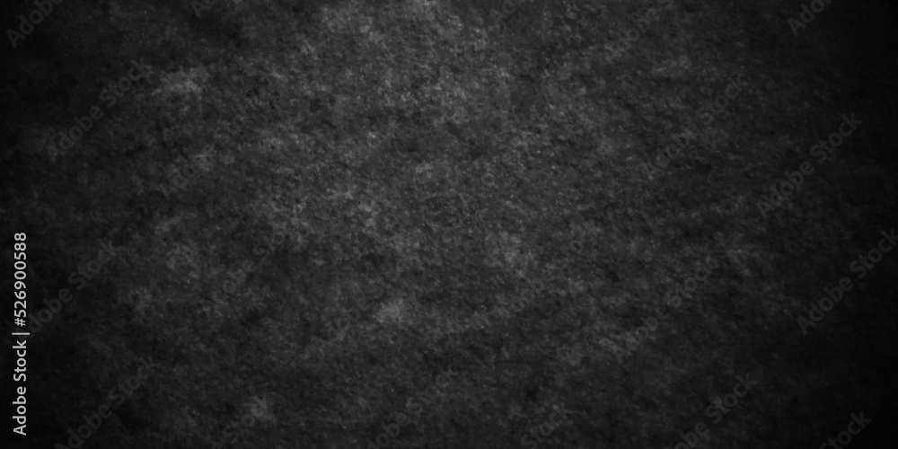 © MdLothfor - Dark Black stone concrete grunge backdrop texture background anthracite panorama. Panorama dark grey grunge black slate background or texture.