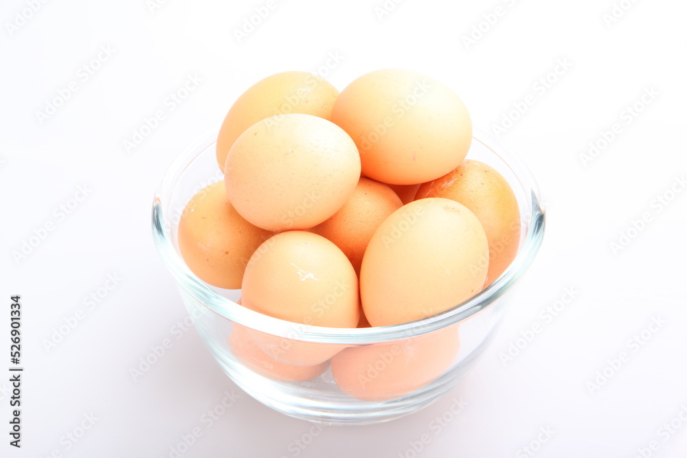 Pile of Eggs isolated on white Pile of Eggs isolated on white