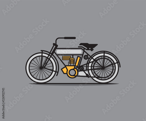 Vector classic motorcycle