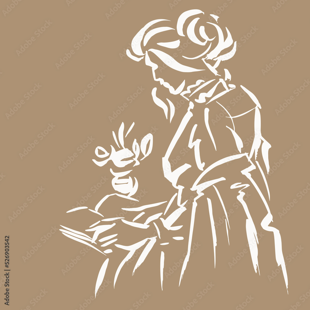 illustration of a person vector for card illustration decoration illustration of a person vector for card illustration decoration