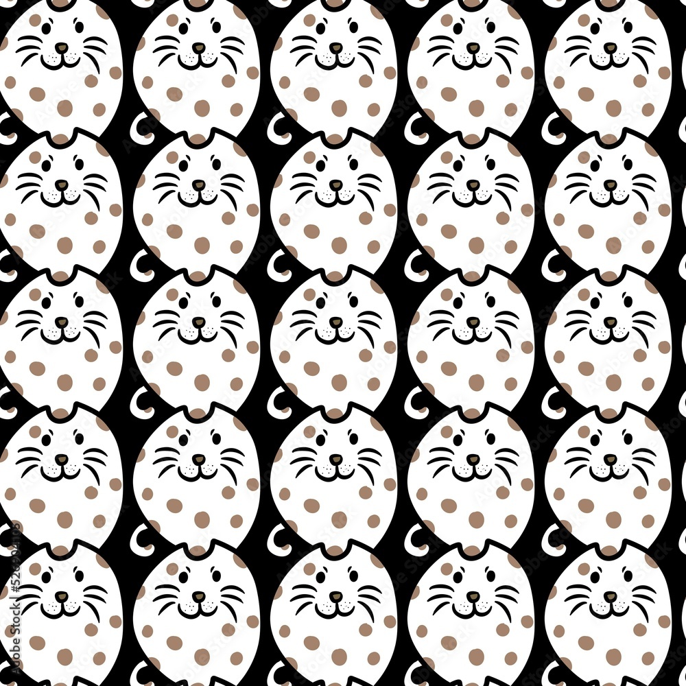 seamless pattern of cute cat cartoon seamless pattern of cute cat cartoon