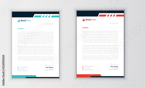 Letterhead template of your corporate project design with a modern creative and clean look .corporate letterhead bundle