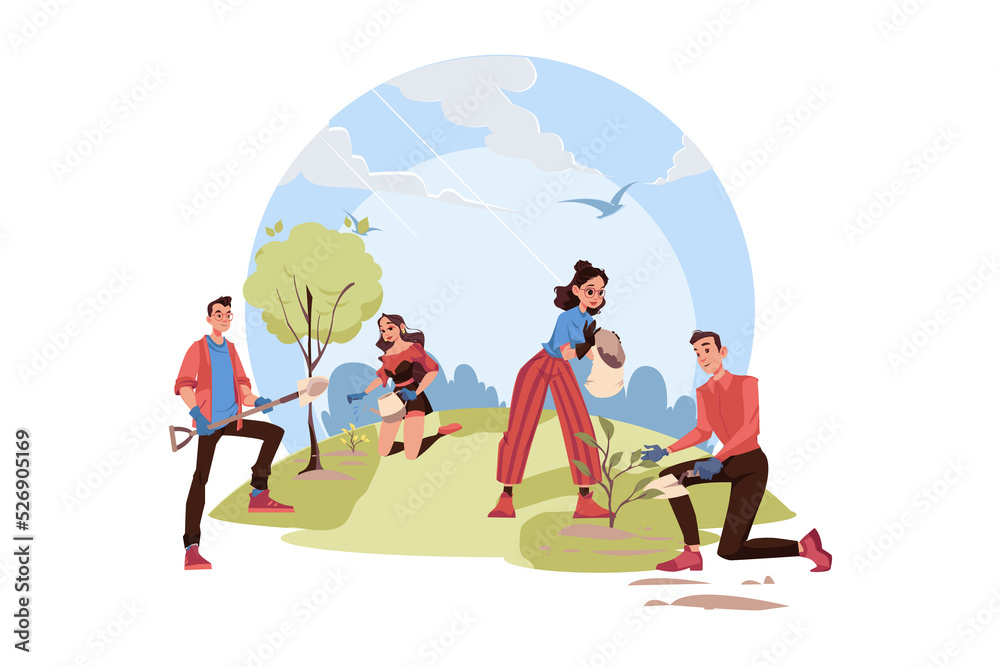 People are planting trees around the globe People are planting trees around the globe
