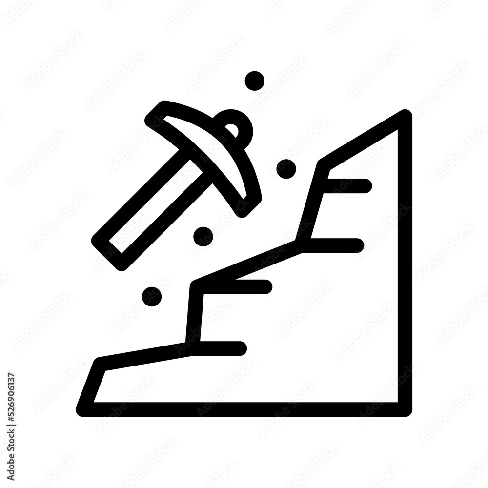 mine line icon illustration vector graphic mine line icon illustration vector graphic