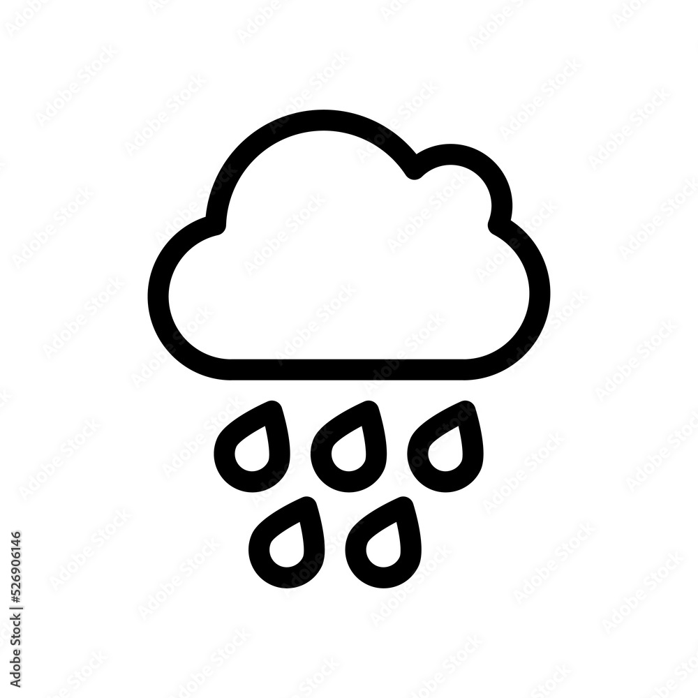 rain line icon illustration vector graphic rain line icon illustration vector graphic