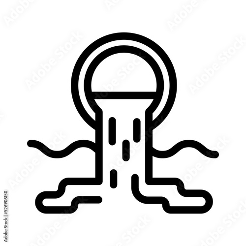 sewage line icon illustration vector graphic 