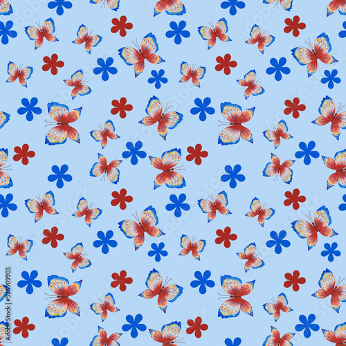 seamless pattern with butterflies