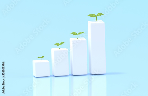 Wallpaper Mural ビジネスの成功のコンセプト。成長のグラフ。達成のコンセプト。葉の成長。 Torontodigital.ca