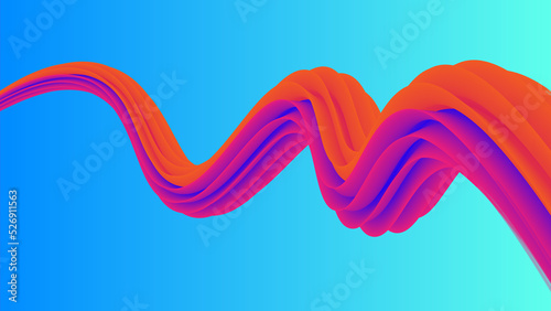 red and blue waves