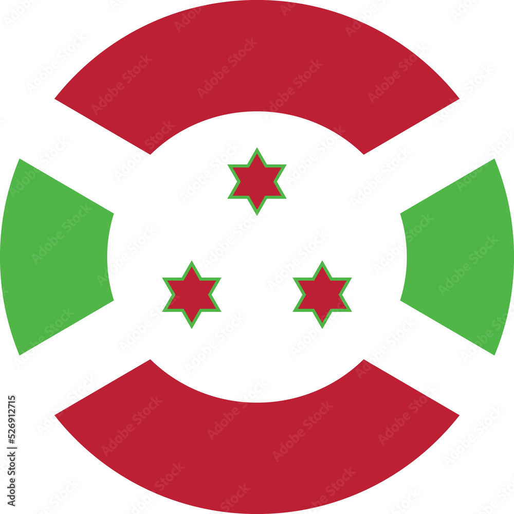 Circle flag vector of Burundi Circle flag vector of Burundi