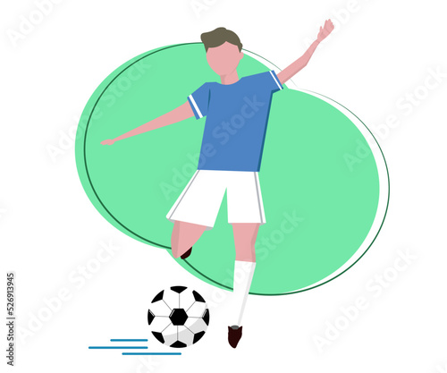 サッカー選手の男性 ユニフォーム ベクターイラスト