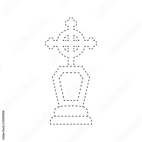 Tombstone tracing worksheet for kids