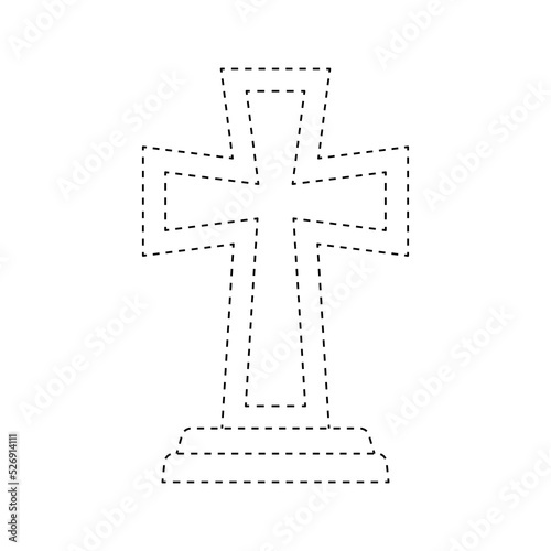 Tombstone tracing worksheet for kids