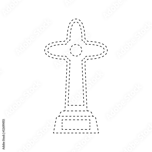 Tombstone tracing worksheet for kids