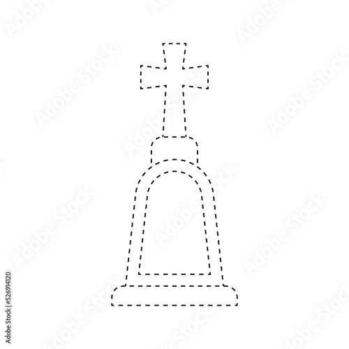 Tombstone tracing worksheet for kids