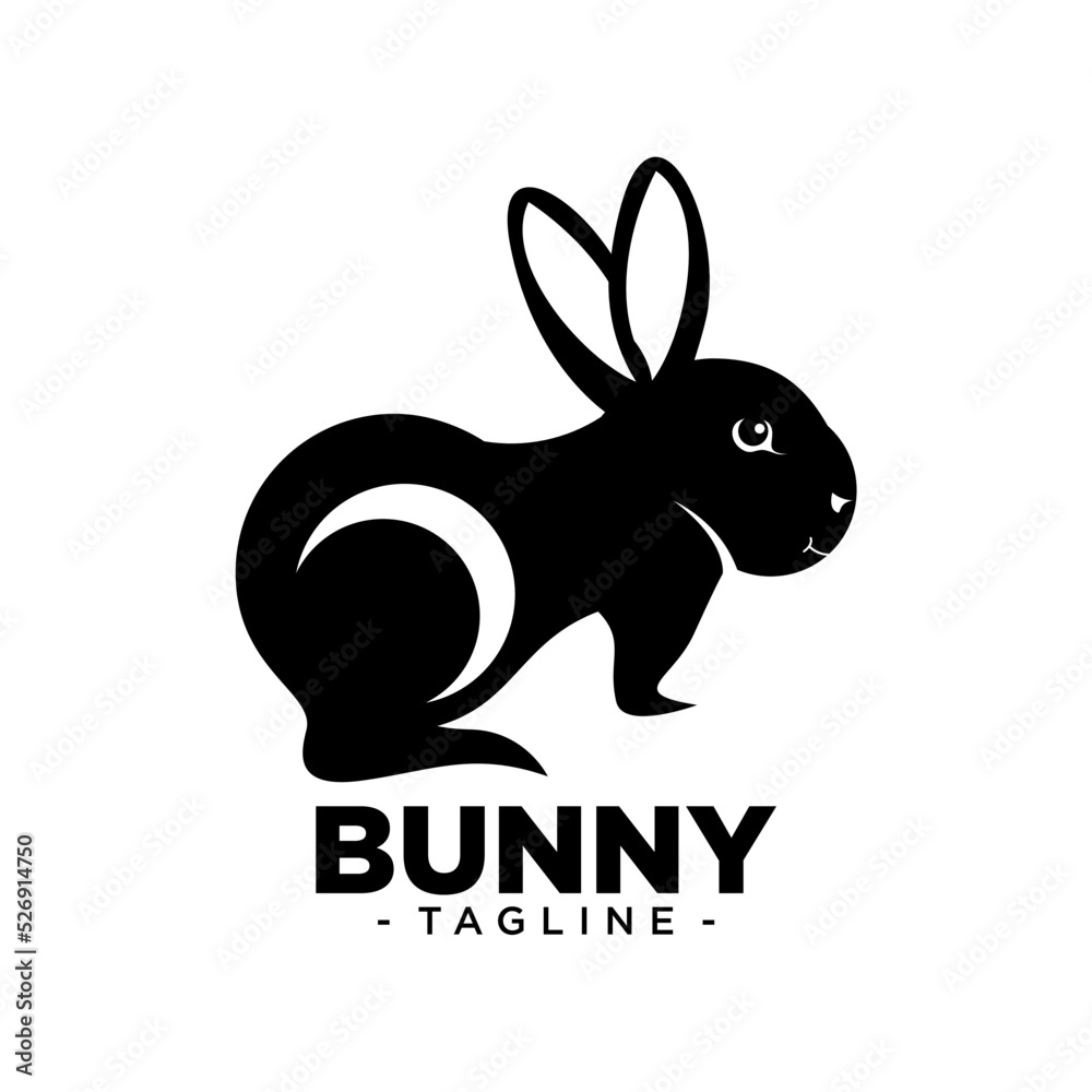 Fototapeta premium bunny logo design, bunny logo for company brand