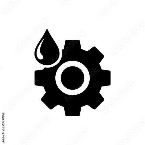 Lubricant Icon With A Gear Or Gear Lubrication Vector Icon