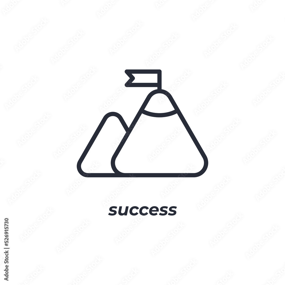success line icon. linear style sign for mobile concept and web design. Outline vector icon. Symbol, logo illustration. Vector graphics success line icon. linear style sign for mobile concept and web design. Outline vector icon. Symbol, logo illustration. Vector graphics