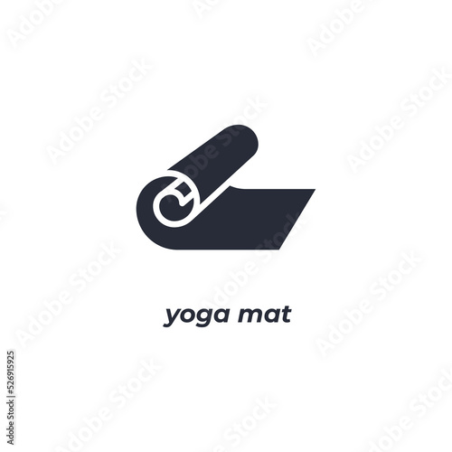 yoga mat vector icon. filled flat sign for mobile concept and web design. Symbol, logo illustration. Vector graphics