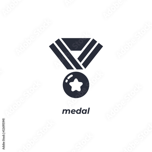 medal vector icon. filled flat sign for mobile concept and web design. Symbol, logo illustration. Vector graphics