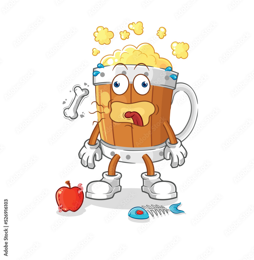beer mug burp mascot. cartoon vector beer mug burp mascot. cartoon vector