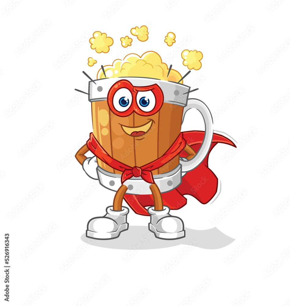 beer mug heroes vector. cartoon character beer mug heroes vector. cartoon character