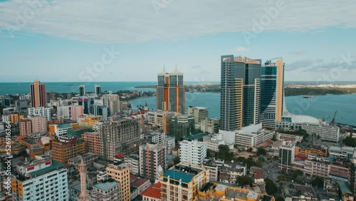 Aerial city view of Dar es Salaam, Tanzania photo