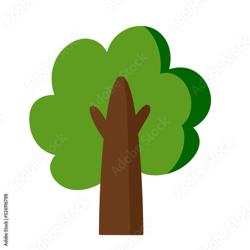 green tree with green leaves