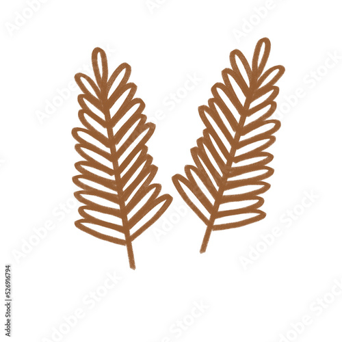 illustration of brown leafs
