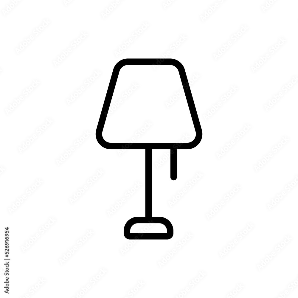 night light icon design. simple interior and furniture illustration