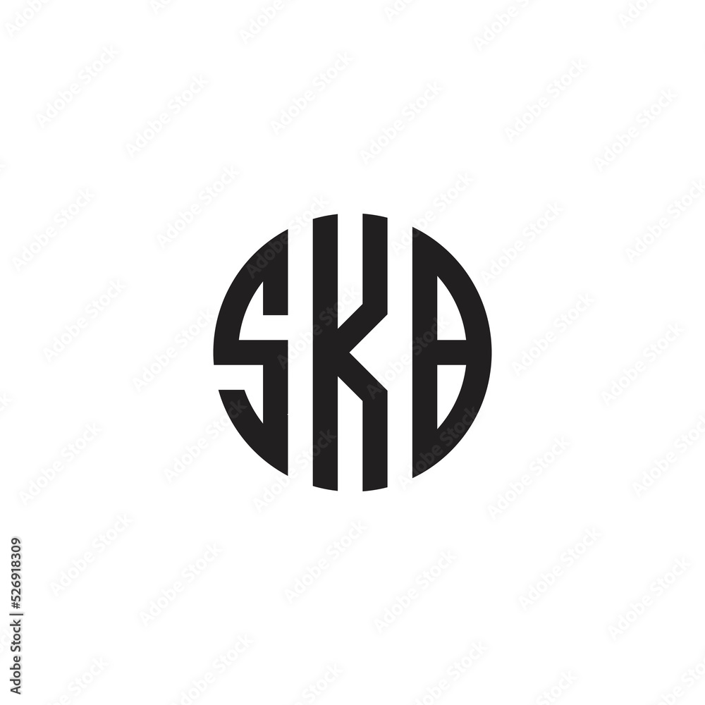 Logo Letter Combinations S, K and B. 3 Letter Combinations