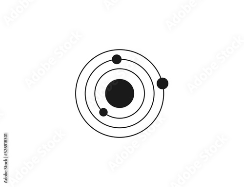 Solar system icon. Vector illustration.