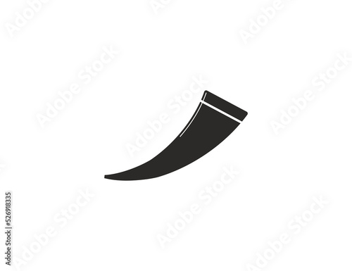 Drinking horn, ancient icon. Vector illustration.