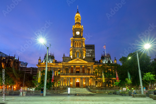 Photography Sydney Town Hall in sydney central business district