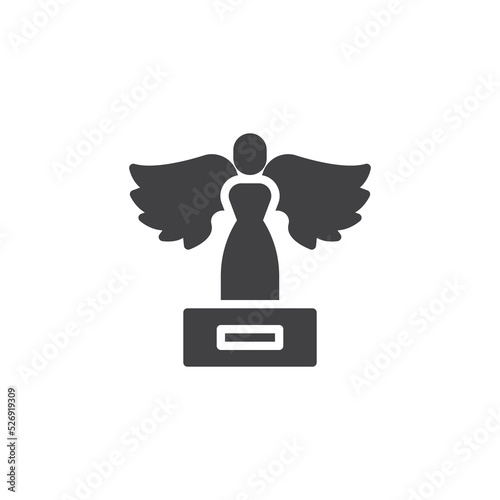 Trophy statue vector icon