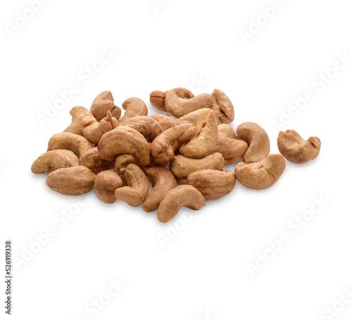 Cashew nuts isolated on transparent background. (.PNG)