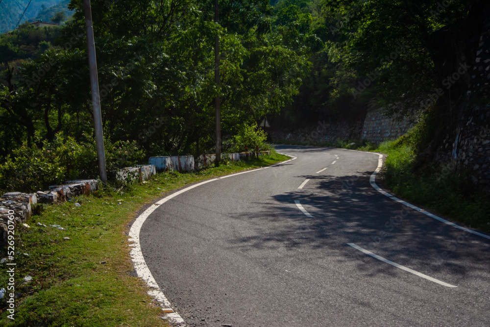 Curvy Road on the mountains of Tehri Garhwal, Uttarakhand. Tehri Lake is an artificial dam reservoir. Curvy Road on the mountains of Tehri Garhwal, Uttarakhand. Tehri Lake is an artificial dam reservoir.
