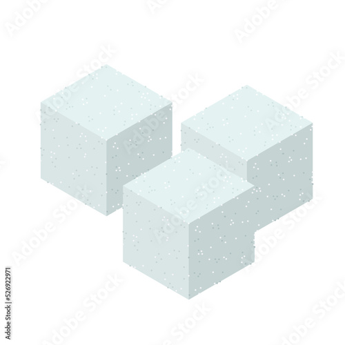 sugar cube flat icon vector illustration