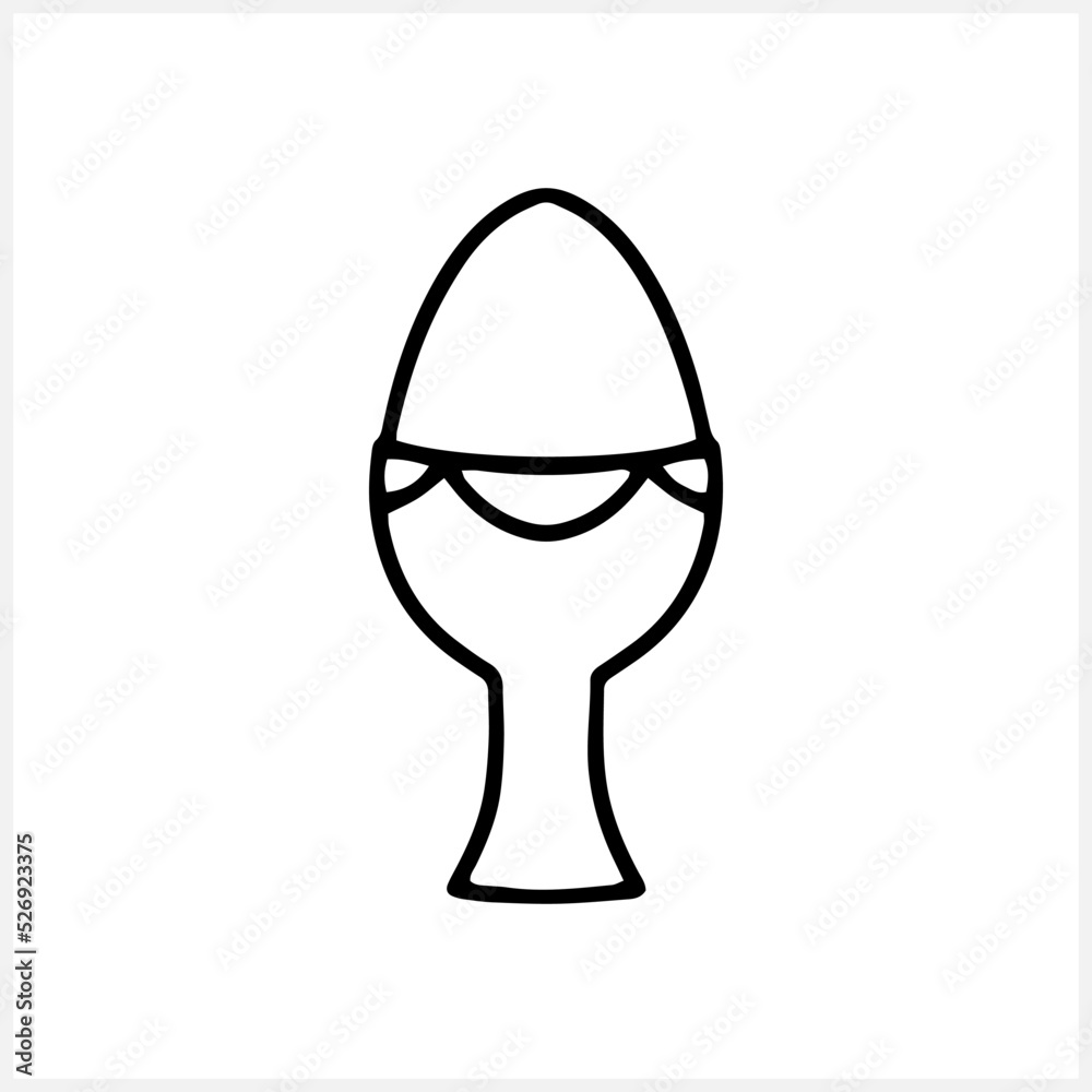 Doodle egg icon isolated. Hand drawn art line. Stetch food. Coloring page book. Vector stock illustration. EPS 10 Doodle egg icon isolated. Hand drawn art line. Stetch food. Coloring page book. Vector stock illustration. EPS 10