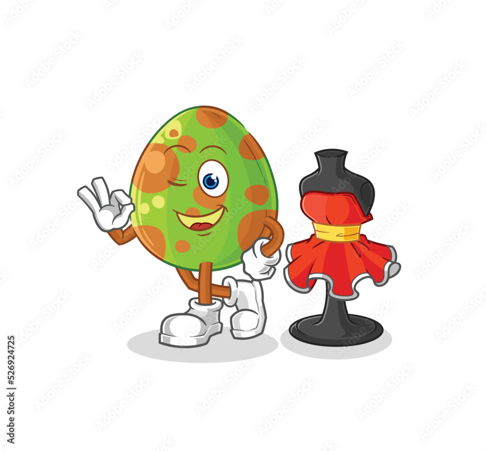 dinosaur egg fashion designer vector. cartoon character dinosaur egg fashion designer vector. cartoon character