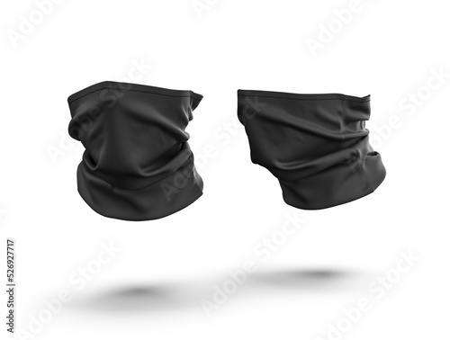 Gaiter mockup Buff mockup on the face. On a white mannequin head