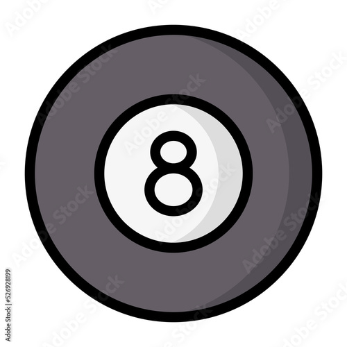 Pool ball 8 icon