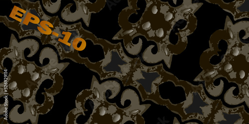 Dark gothic background with an ornament for business cards and flyers. Vector illustration