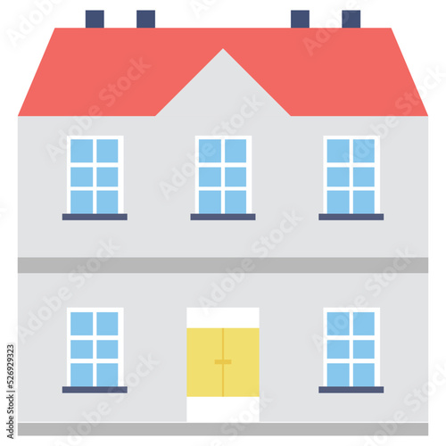 Bungalow Colored Vector Icon