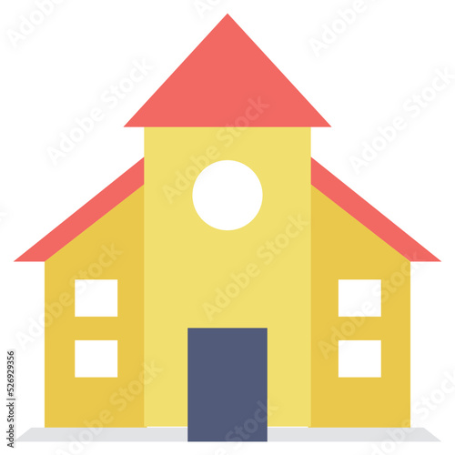Institute Colored Vector Icon